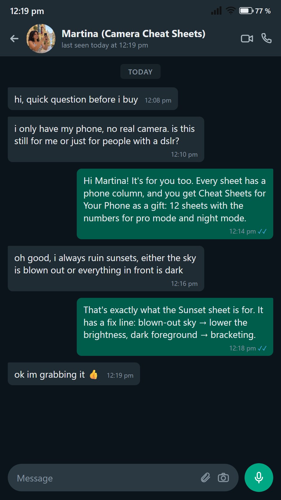 Someone asks before buying whether it works for them, since they only have a phone