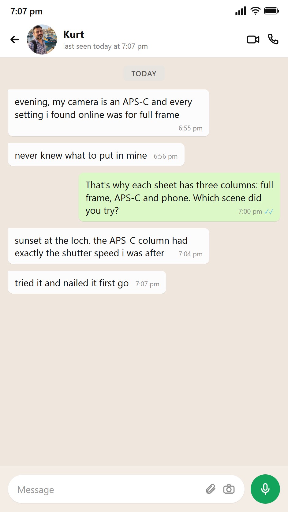 An APS-C owner writes that the three columns told them what to set