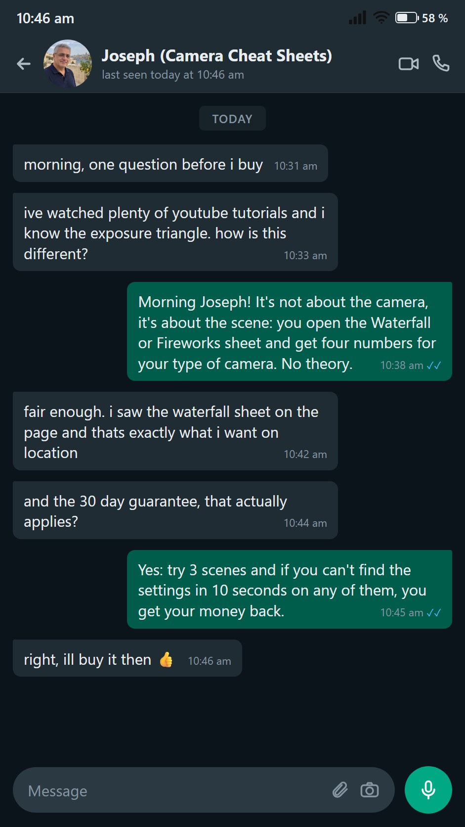 A sceptic asks how this is different from a tutorial video